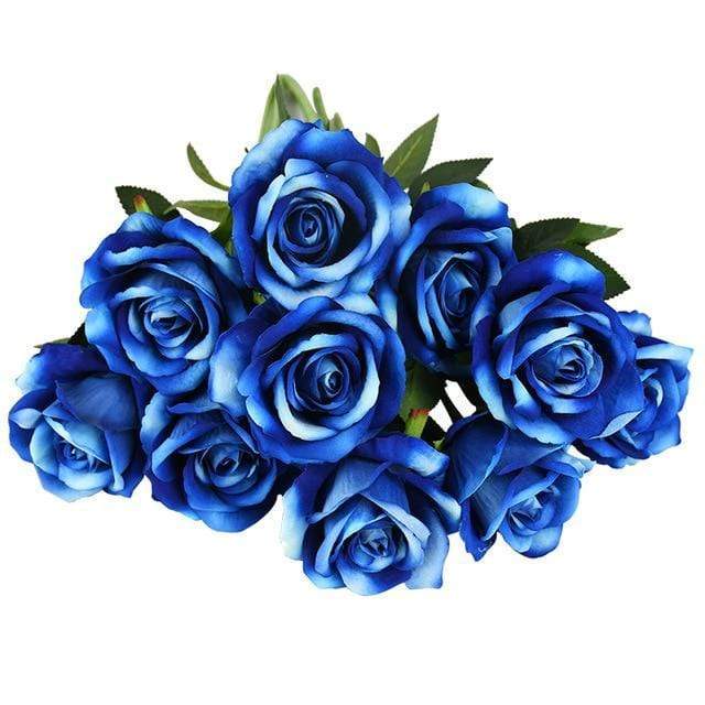 10 Silk Roses