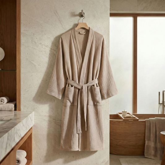 100% Cotton Muslin All-Season Bathrobe
