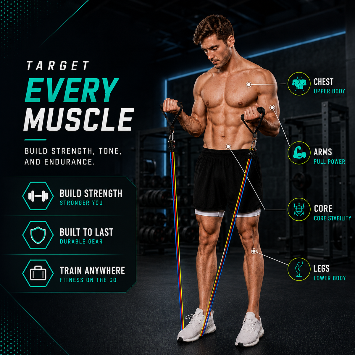 11-Piece Resistance Band Set