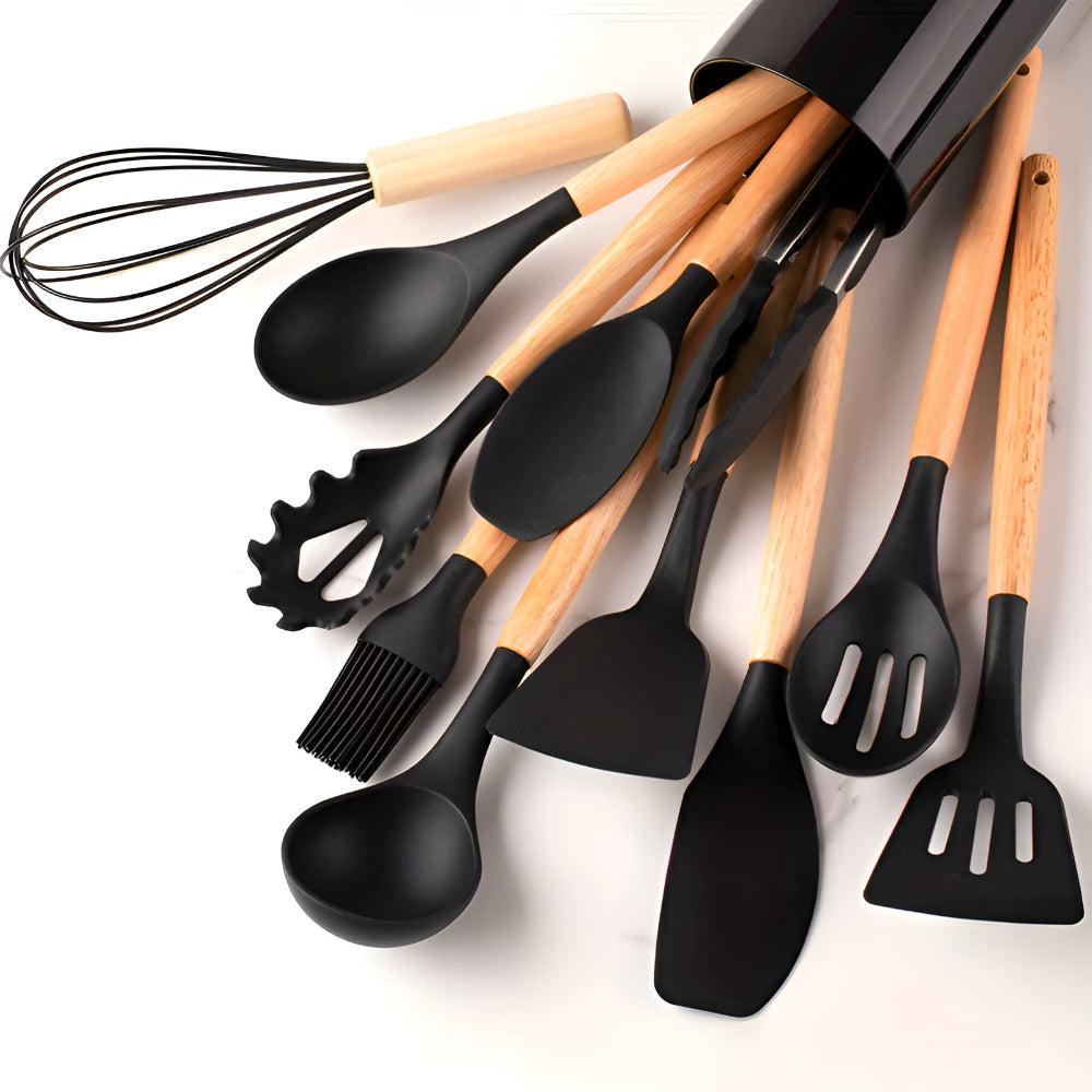 12-Piece Heat-Resistant Silicone Kitchen Utensil Set