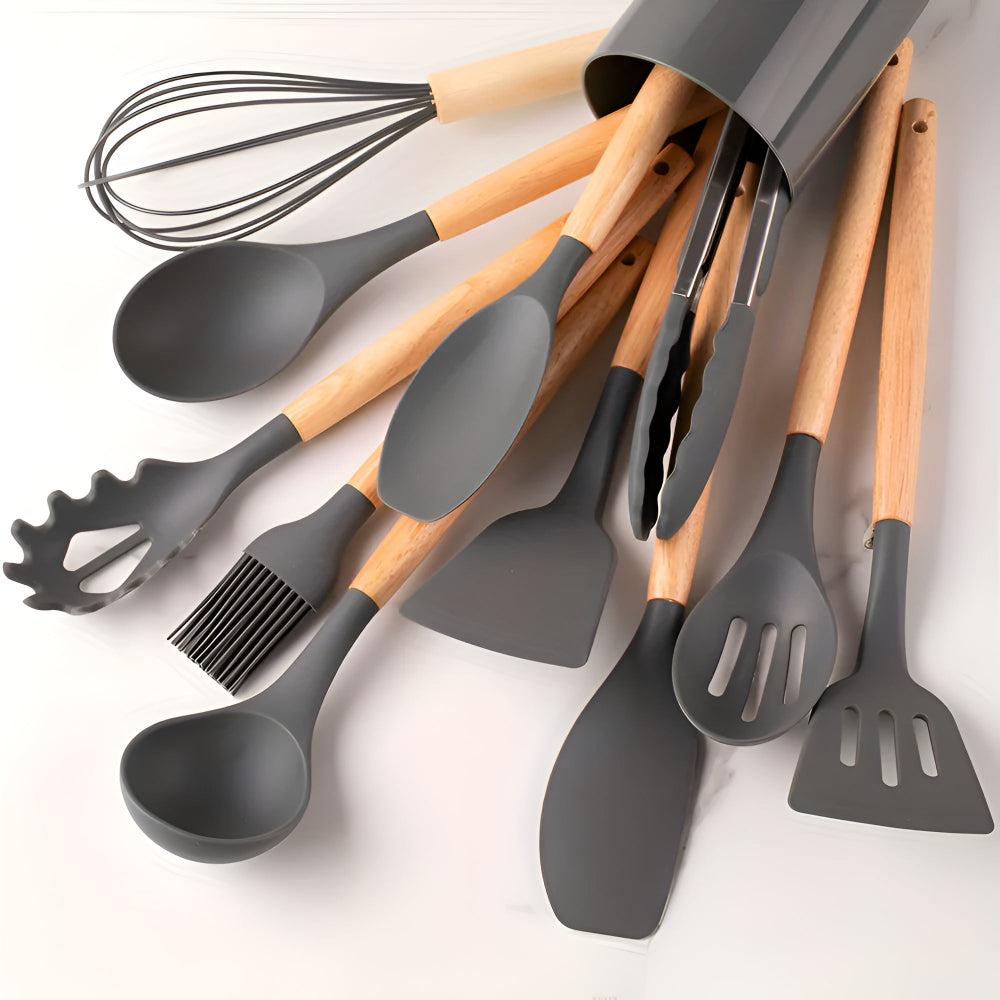 12-Piece Heat-Resistant Silicone Kitchen Utensil Set