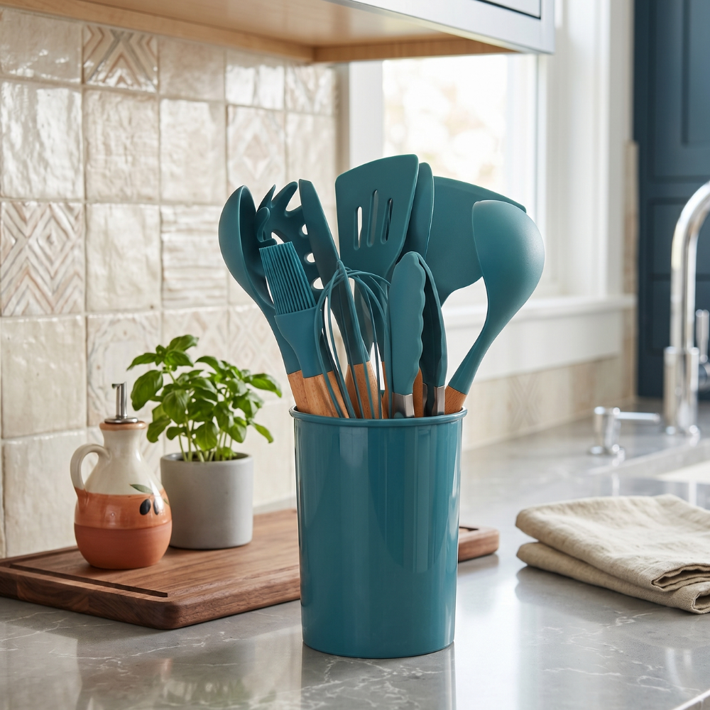 12-Piece Heat-Resistant Silicone Kitchen Utensil Set