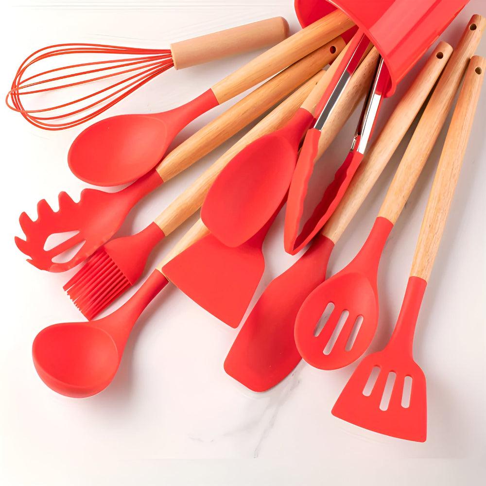 12-Piece Heat-Resistant Silicone Kitchen Utensil Set