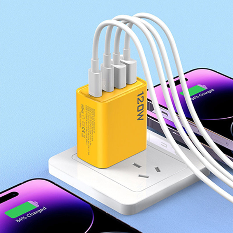 120W 4-Port USB Fast Charger