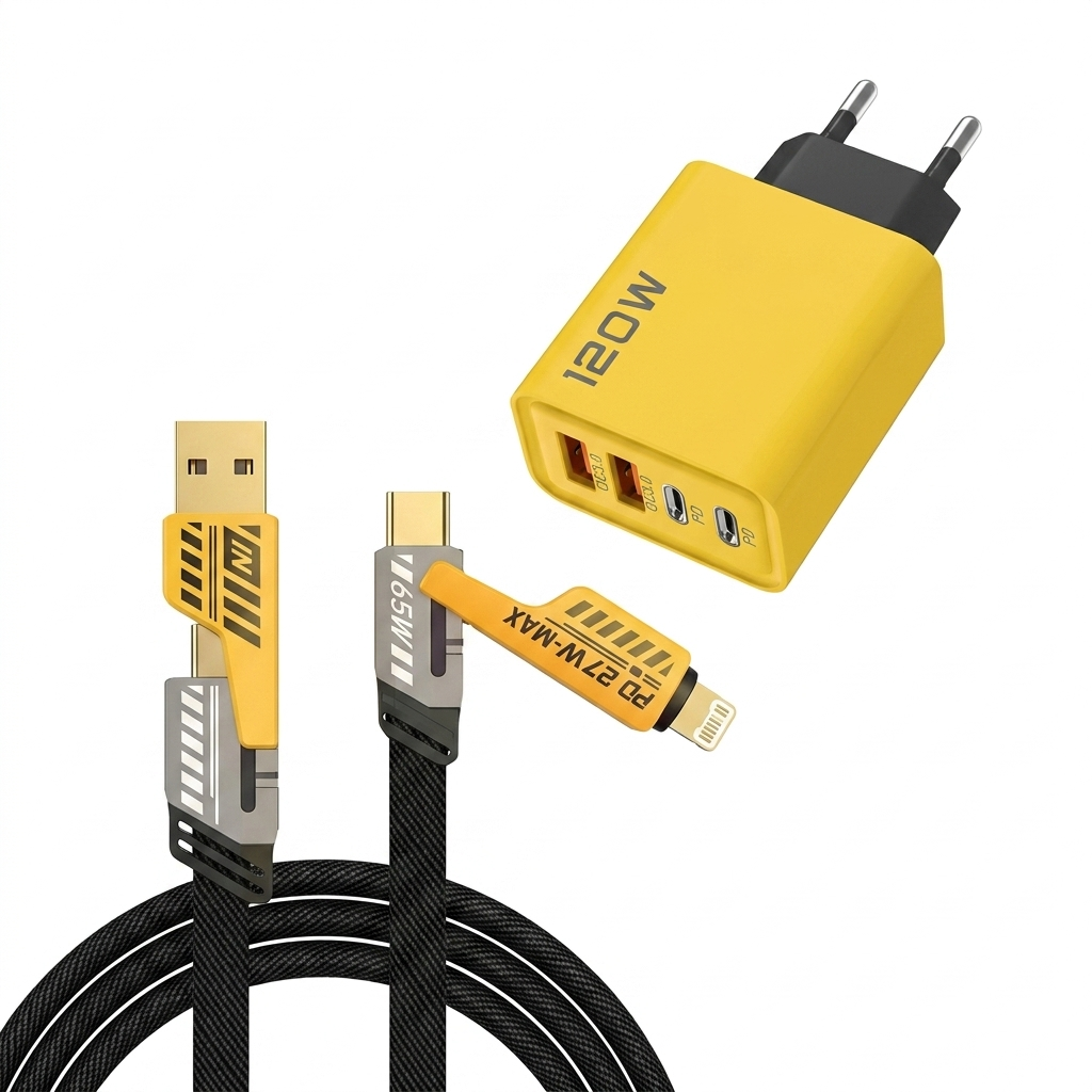 120W 4-Port USB Fast Charger