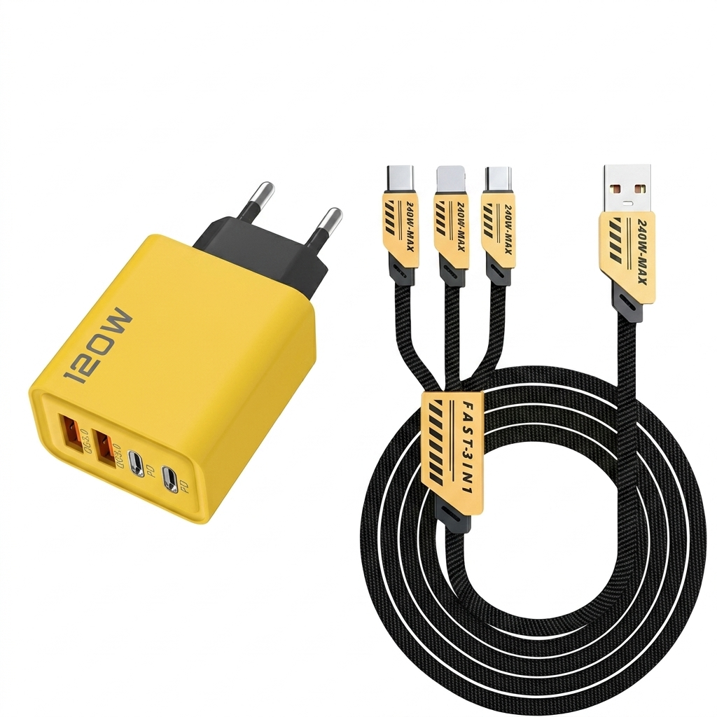 120W 4-Port USB Fast Charger