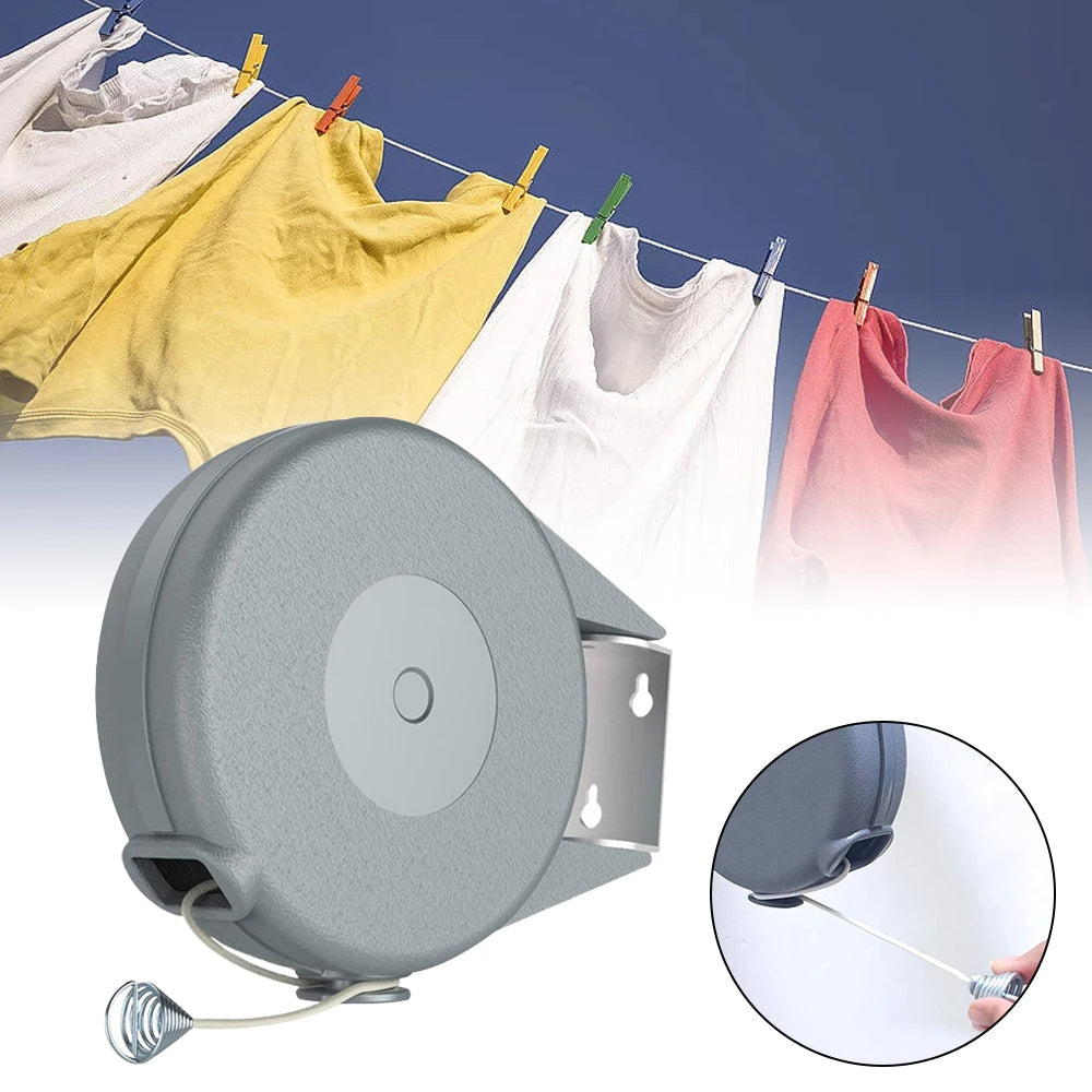 12M Retractable Outdoor Clothesline – Heavy Duty, Adjustable Length, Easy to Install