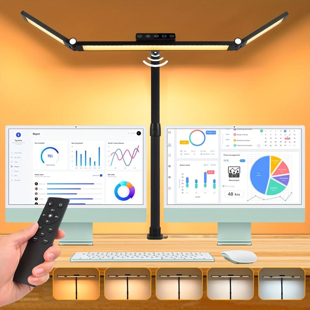 18W LED Desk Lamp with Adjustable Gooseneck for Wide Area Coverage