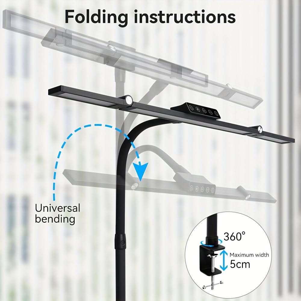 18W LED Desk Lamp with Adjustable Gooseneck for Wide Area Coverage