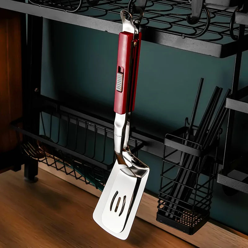 2-In-1 Grill Tongs – Grab and Flip