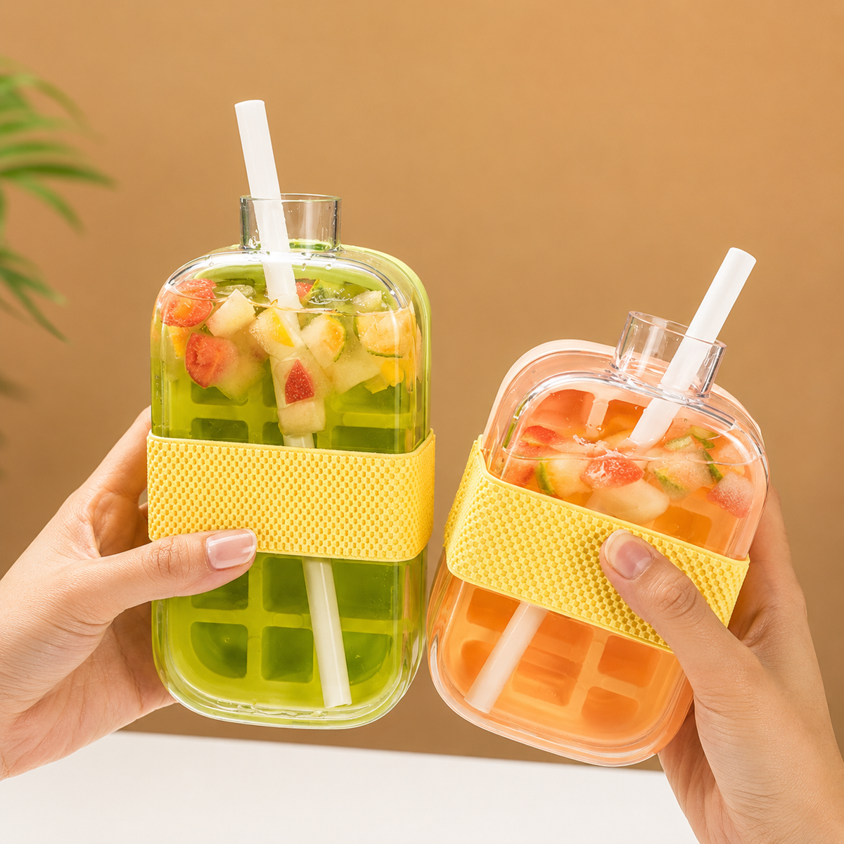 2-In-1 Ice Cube Bottle — Fill, Freeze & Press
