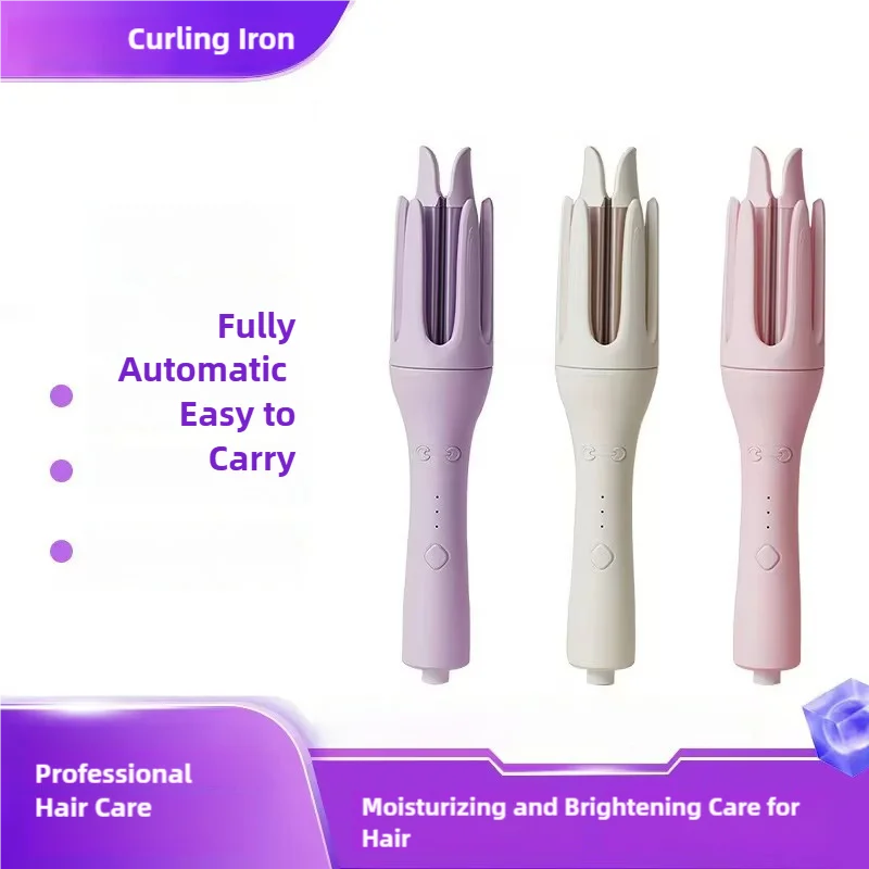 2-In-1 Rotating Hair Curler & Straightener | Tourmaline Ceramic | 3.1 cm Diameter