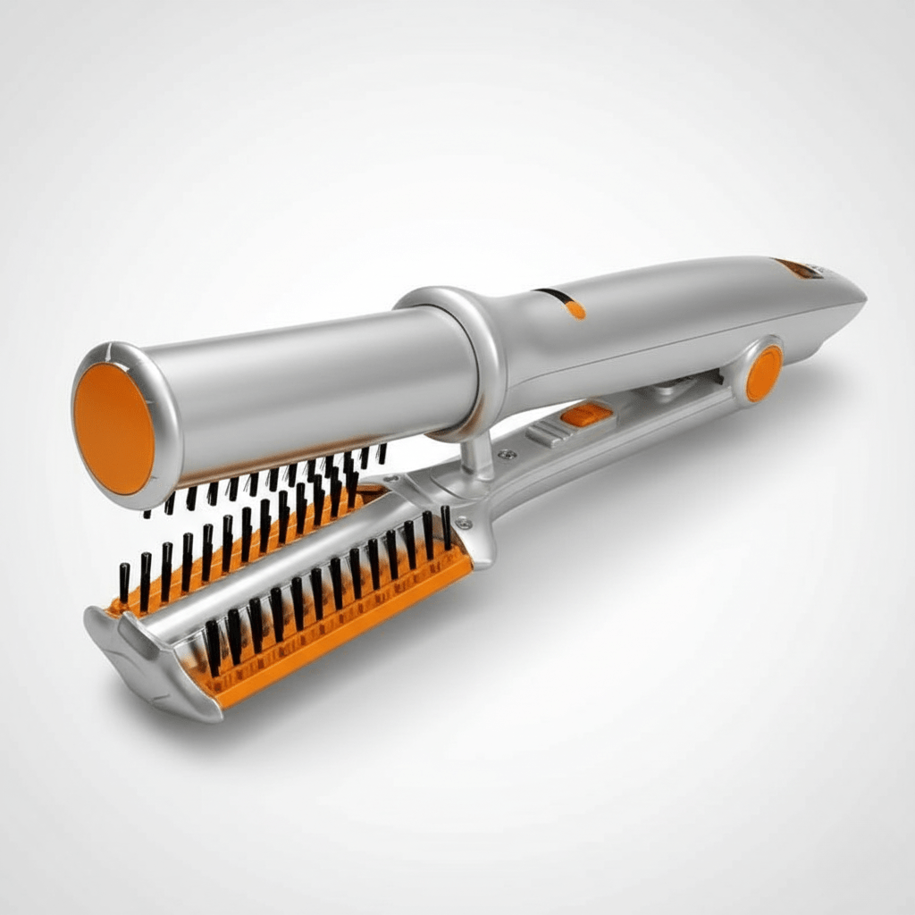 2-In-1 Rotating Hairbrush - Styling & Straightening - Rechargeable Design