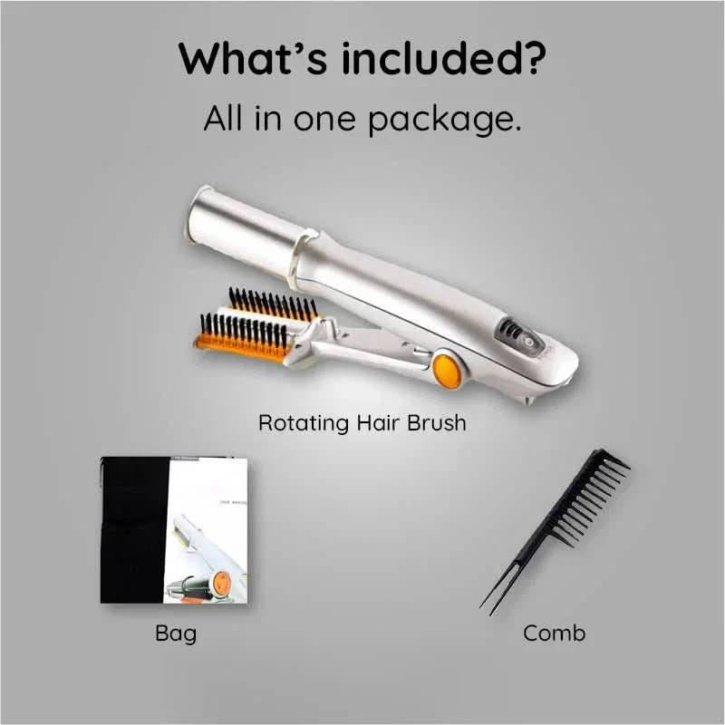 2-In-1 Rotating Hairbrush - Styling & Straightening - Rechargeable Design