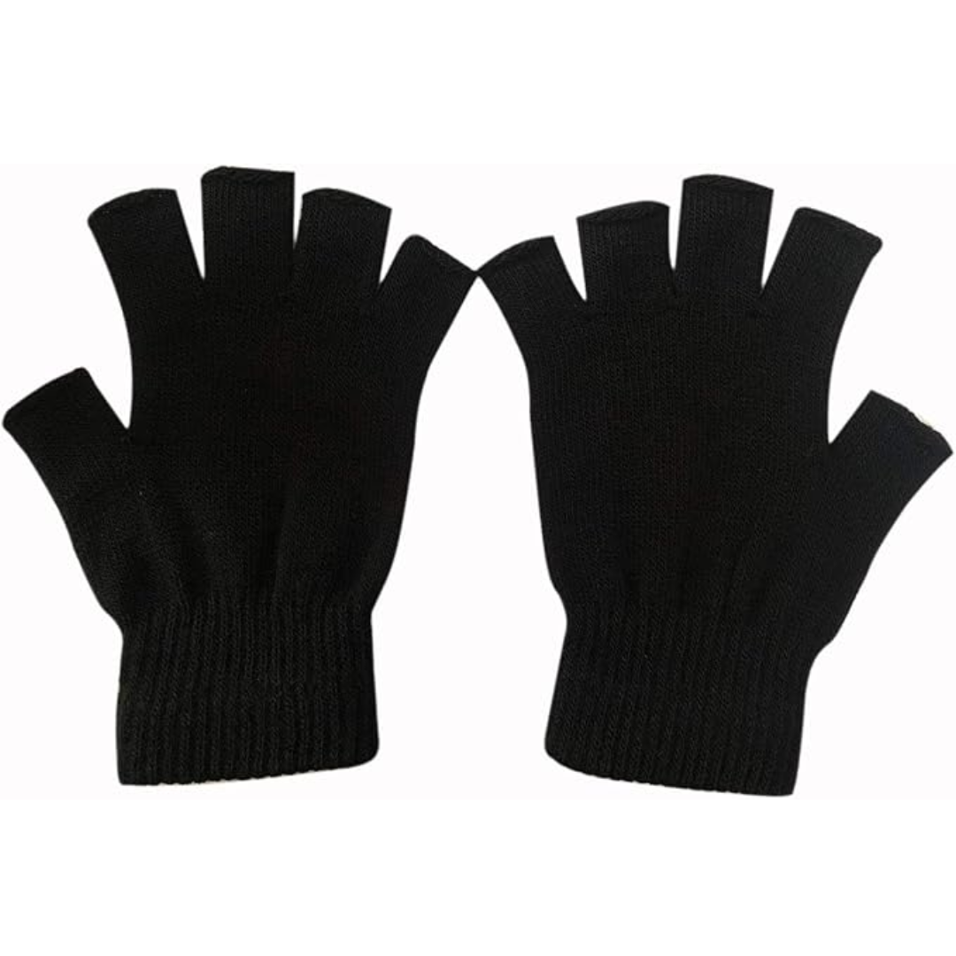 2-Pack Knitted Fingerless Winter Gloves