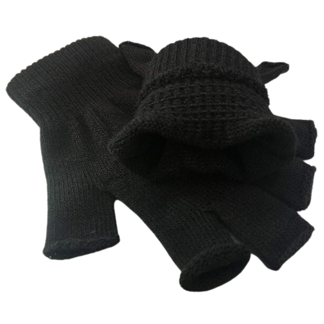 2-Pack Knitted Fingerless Winter Gloves