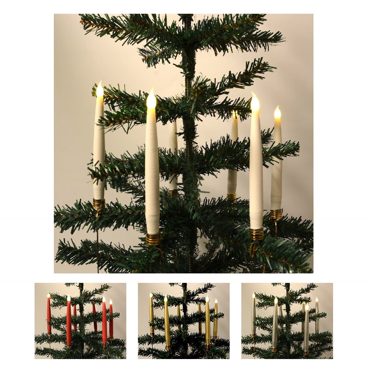 20-Piece Wireless LED Christmas Tree Lights with Remote Control and Clips