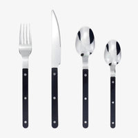 24-Piece Engraved Stainless Steel Cutlery Set