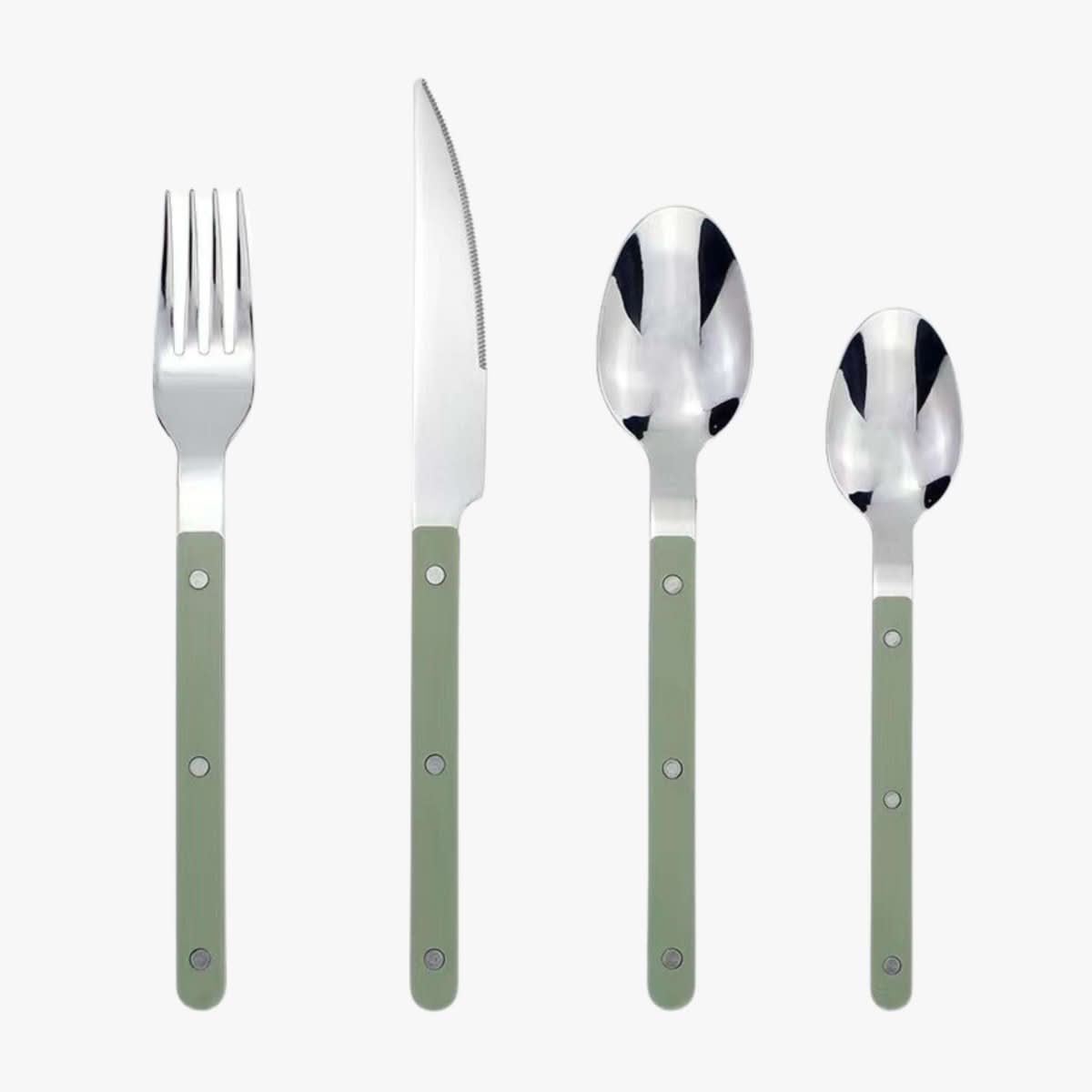 24-Piece Engraved Stainless Steel Cutlery Set