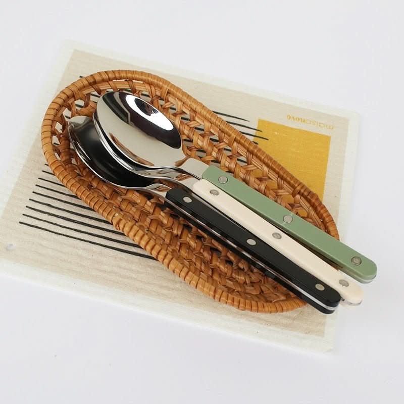 24-Piece Engraved Stainless Steel Cutlery Set