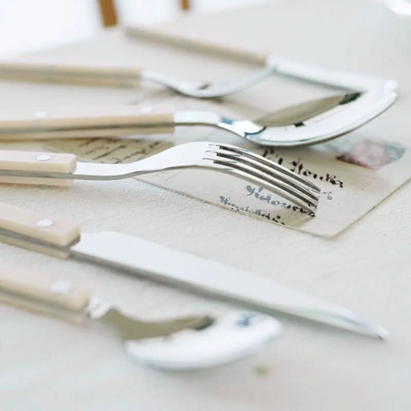 24-Piece Engraved Stainless Steel Cutlery Set