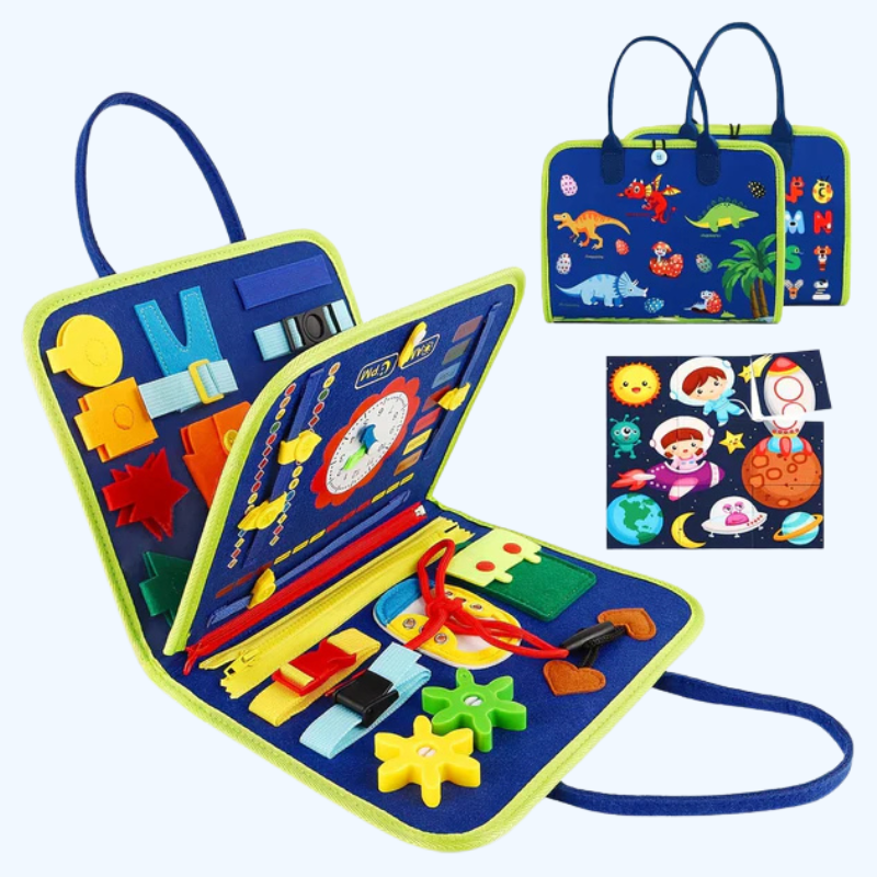 25-In-1 Busy Board - Educational Sensory Toy for Toddlers