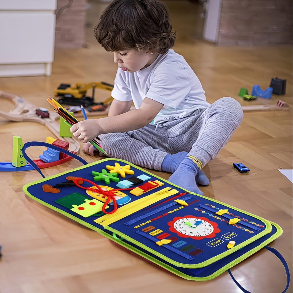 25-In-1 Busy Board - Educational Sensory Toy for Toddlers