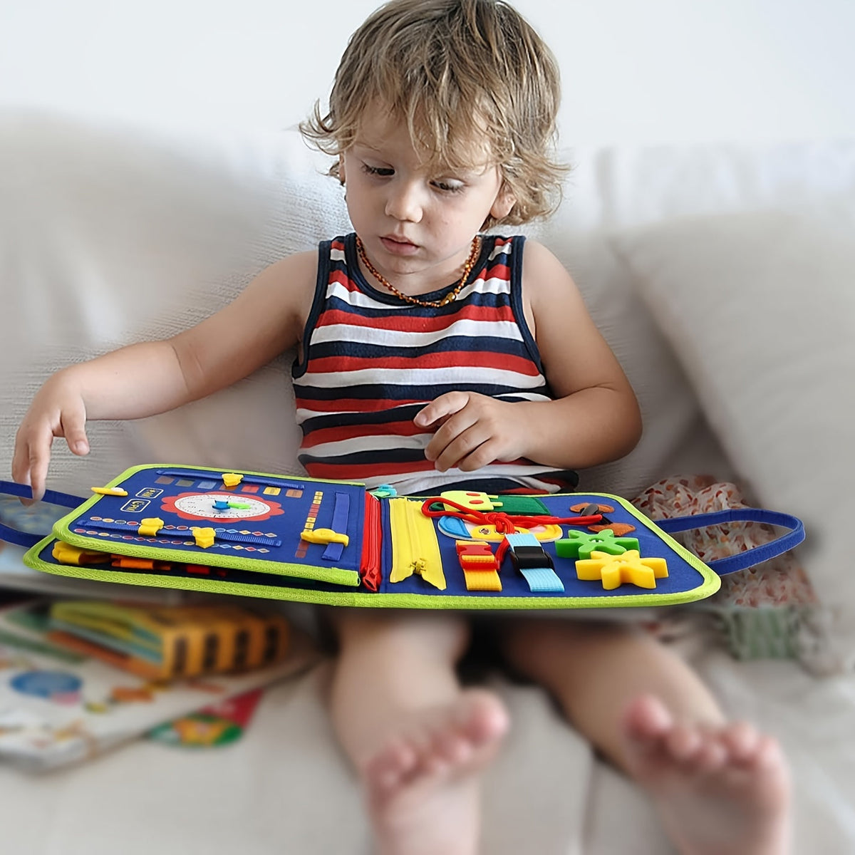 25-In-1 Busy Board - Educational Sensory Toy for Toddlers