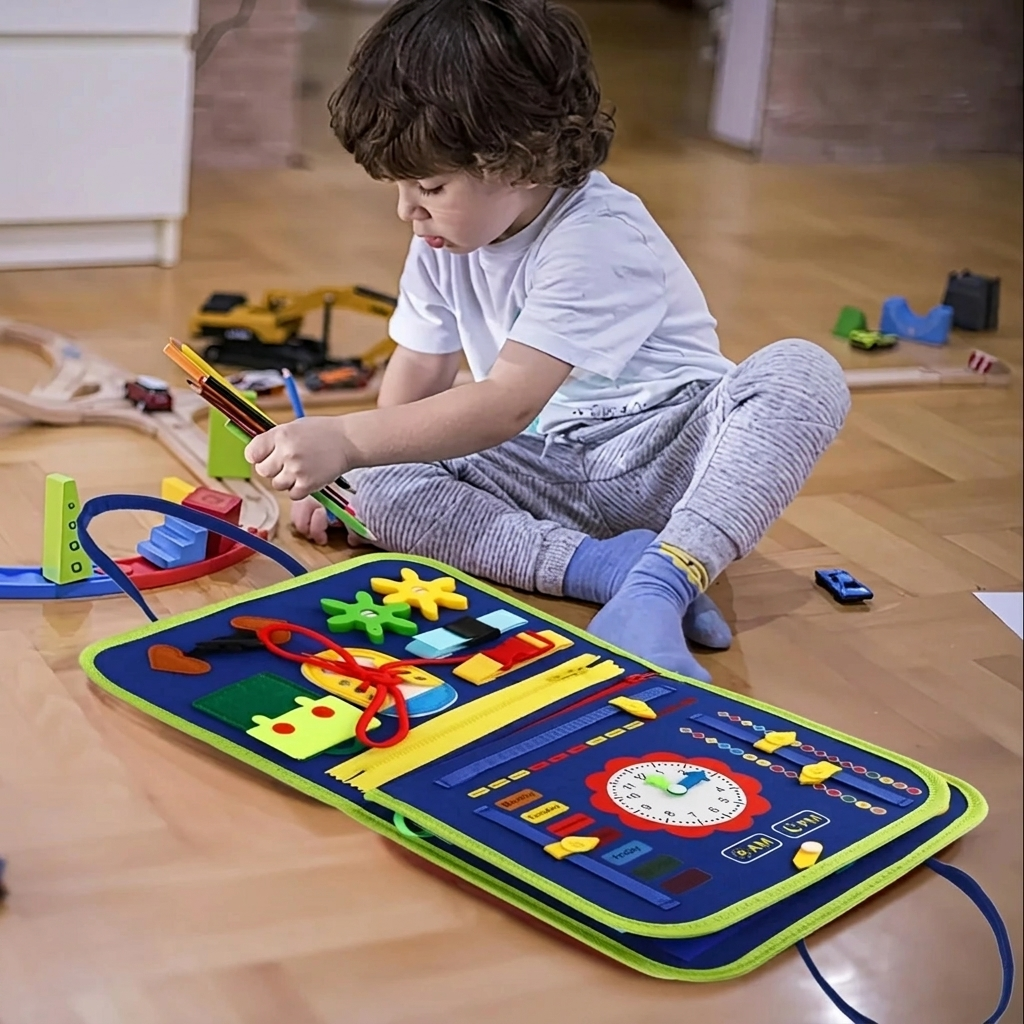 25-In-1 Sensory Busy Board
