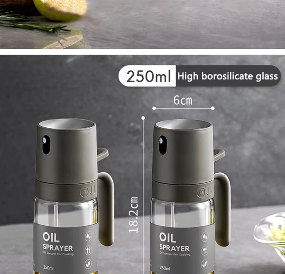 250Ml High Borosilicate Glass Oil Spray Bottle for Healthy Cooking