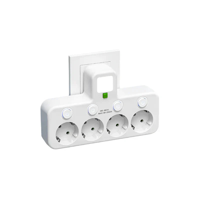 3–4 Outlets + 2× USB & 1× Type-C | 2500 W | Surge Protection & Control Switch