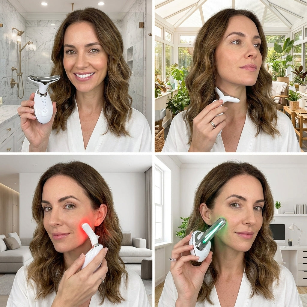 3-In-1 LED Facial Sculpting Device for Visibly Firmer, Radiant and Sculpted Skin