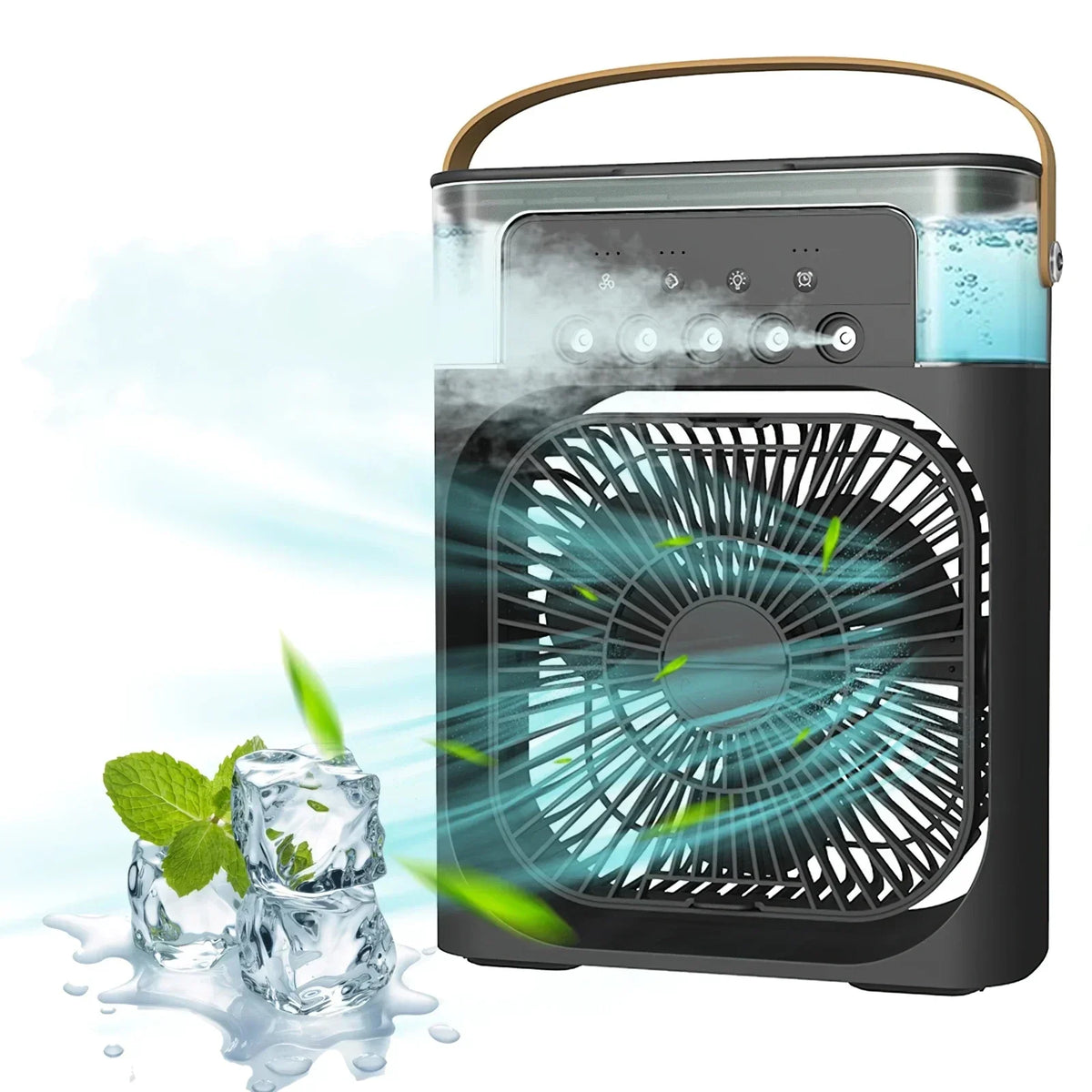 3-In-1 Portable Air Cooler with Humidifier and LED Night Lights