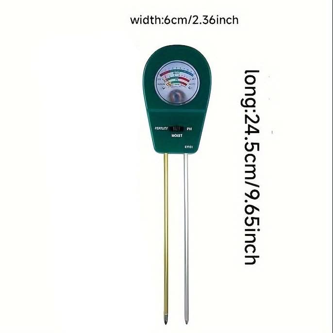 3-In-1 Soil Tester for Moisture, Nutrient Content and pH Value for Healthy Plants