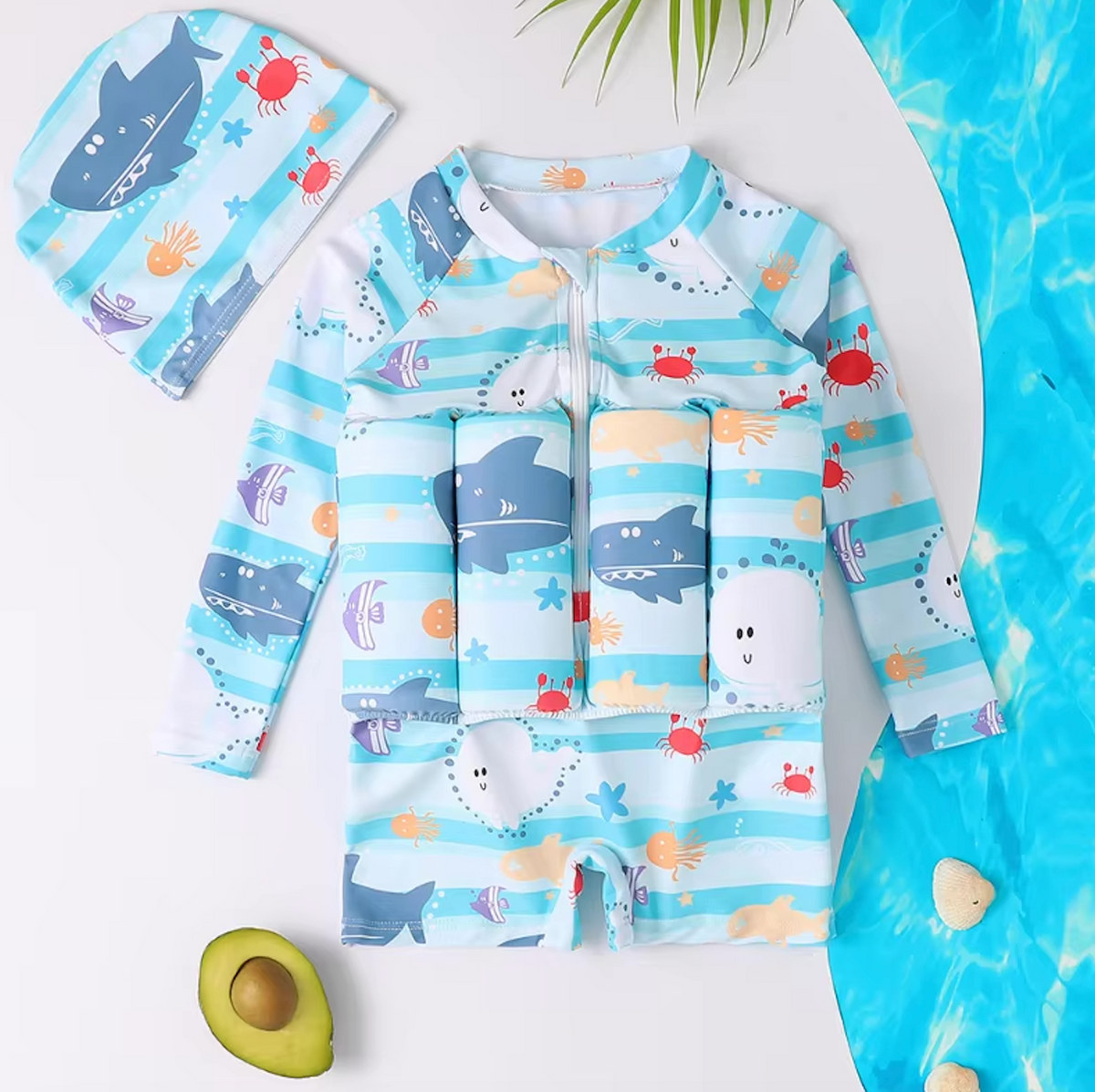 3-In-1 Swim Vest - Flotation Vest with UPF 50+ UV Protection