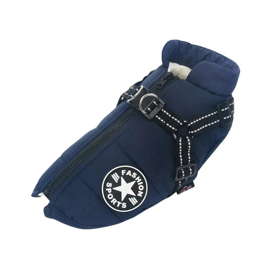 3-In-1 Waterproof and Wind-Resistant Winter Dog Jacket
