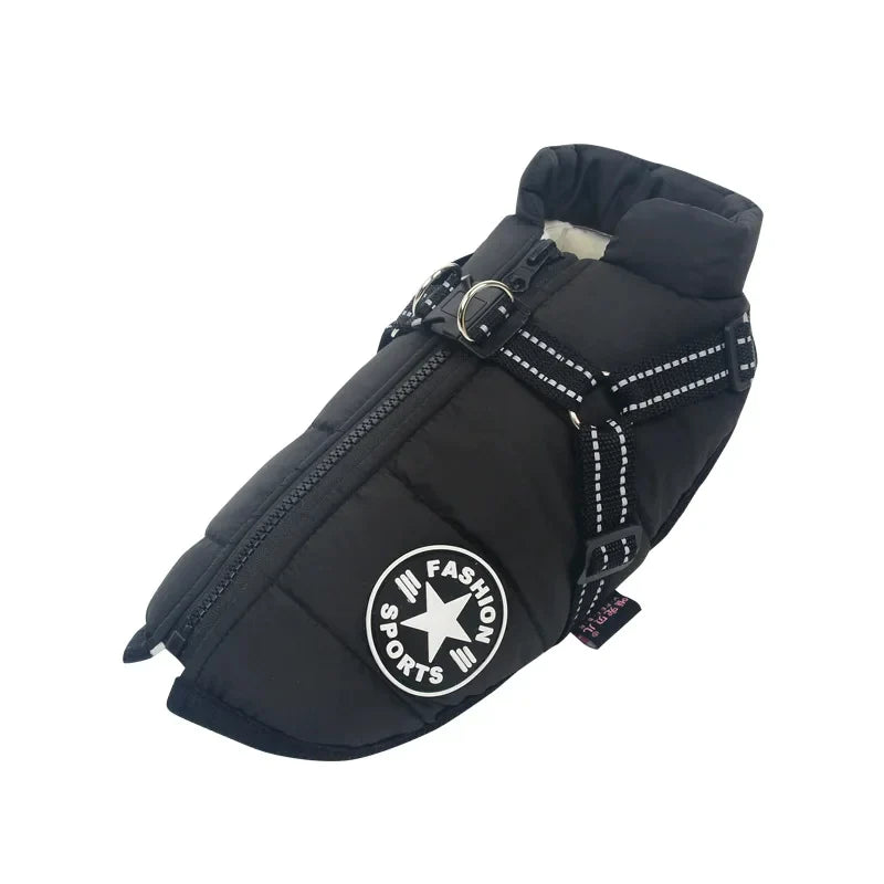 3-In-1 Waterproof and Wind-Resistant Winter Dog Jacket