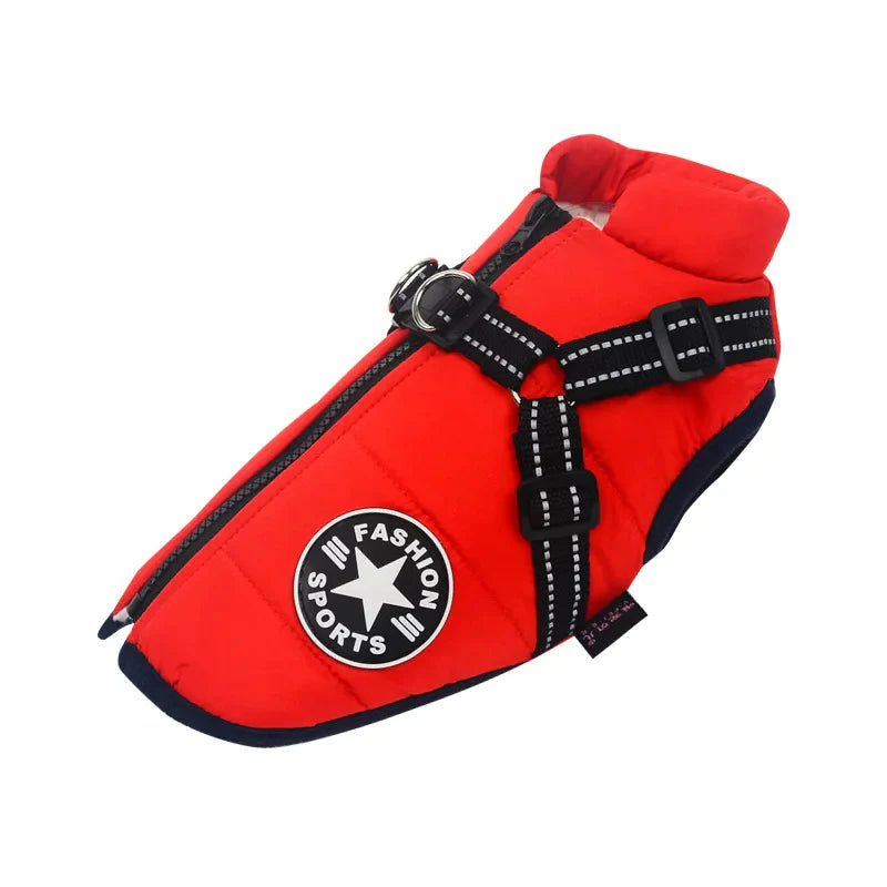 3-In-1 Waterproof and Wind-Resistant Winter Dog Jacket