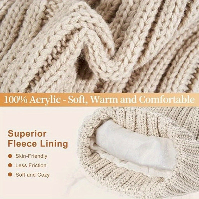 3-In-1 Winter Set – Warm Knit Beanie, Scarf, and Gloves