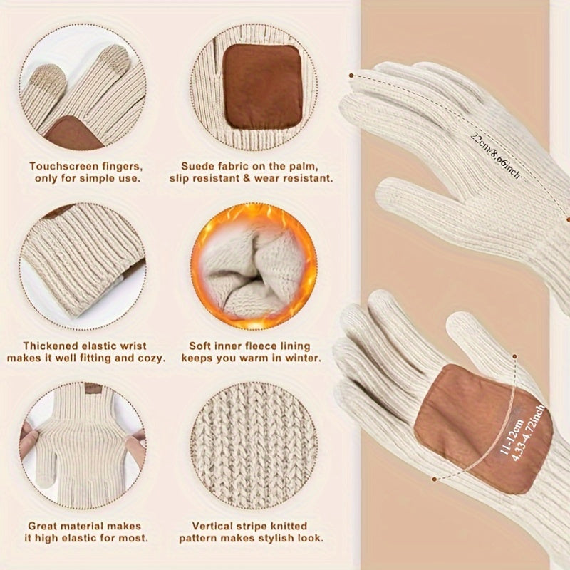 3-In-1 Winter Set – Warm Knit Beanie, Scarf, and Gloves