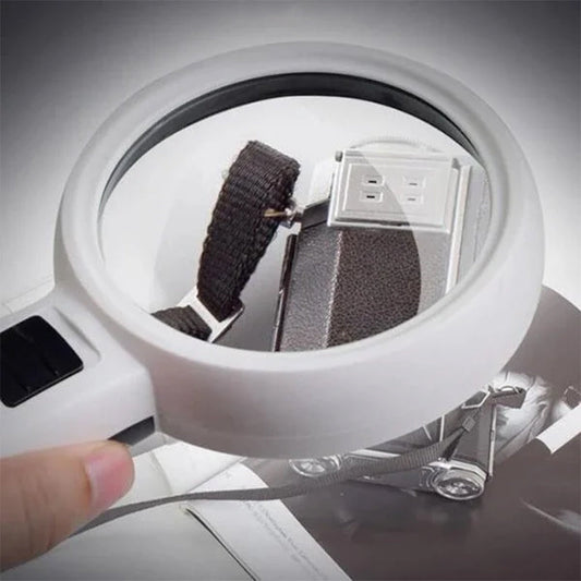 30X Optical Magnifying Glass with LED Light