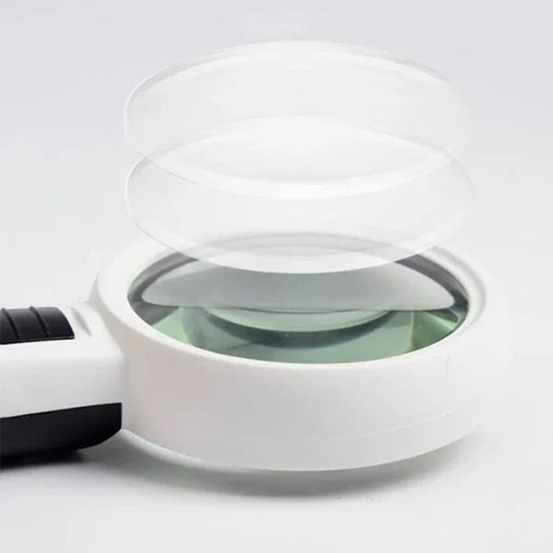 30X Optical Magnifying Glass with LED Light