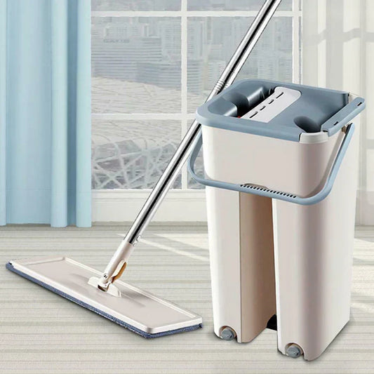 360° Mop and Wringer Bucket System with Extra Mop Pad