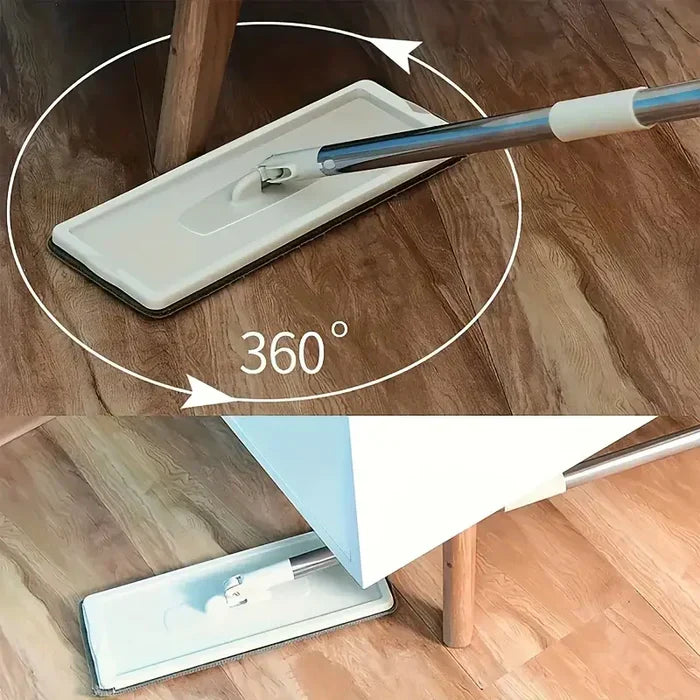 360° Mop and Wringer Bucket System with Extra Mop Pad