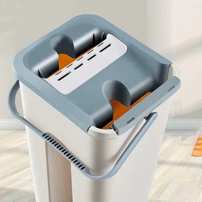 360° Mop and Wringer Bucket System with Extra Mop Pad