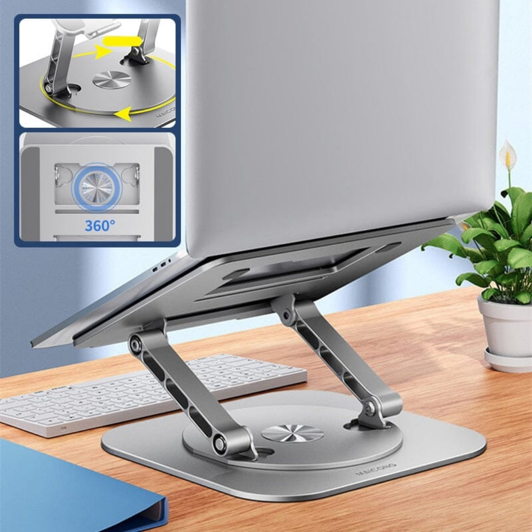 360° Rotating Aluminium Laptop and Tablet Stand Holder