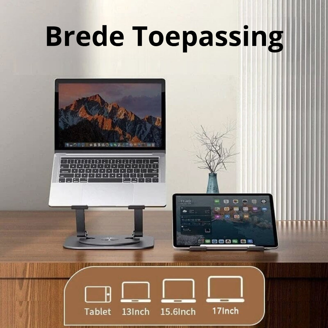 360° Rotating Aluminium Laptop and Tablet Stand Holder