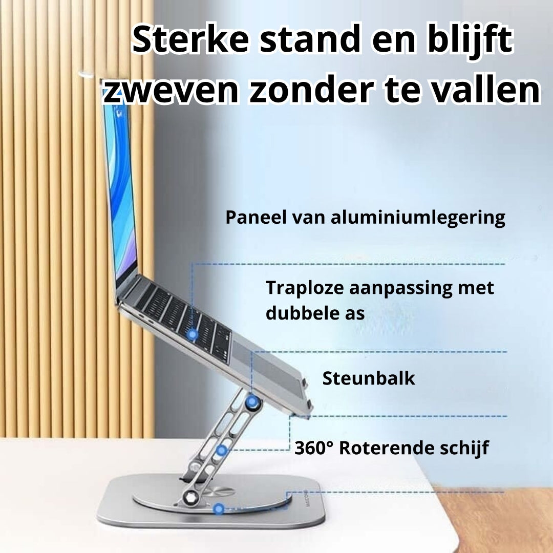 360° Rotating Aluminium Laptop and Tablet Stand Holder
