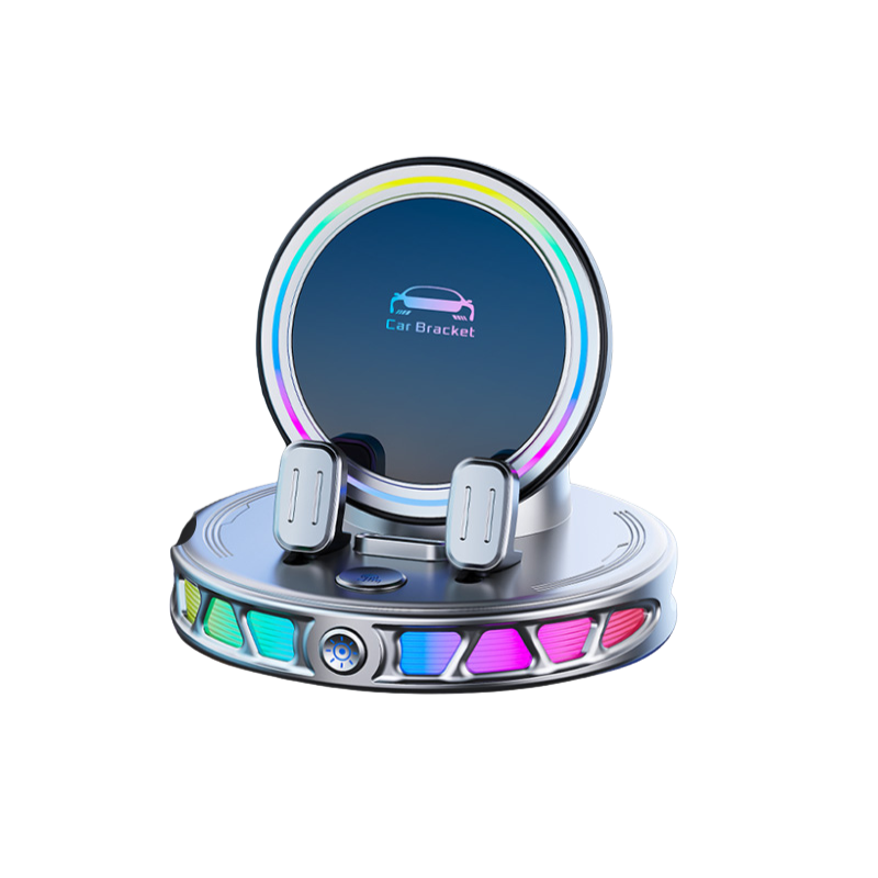 360° Rotating RGB Phone Mount Holder and Charger Car Accessory