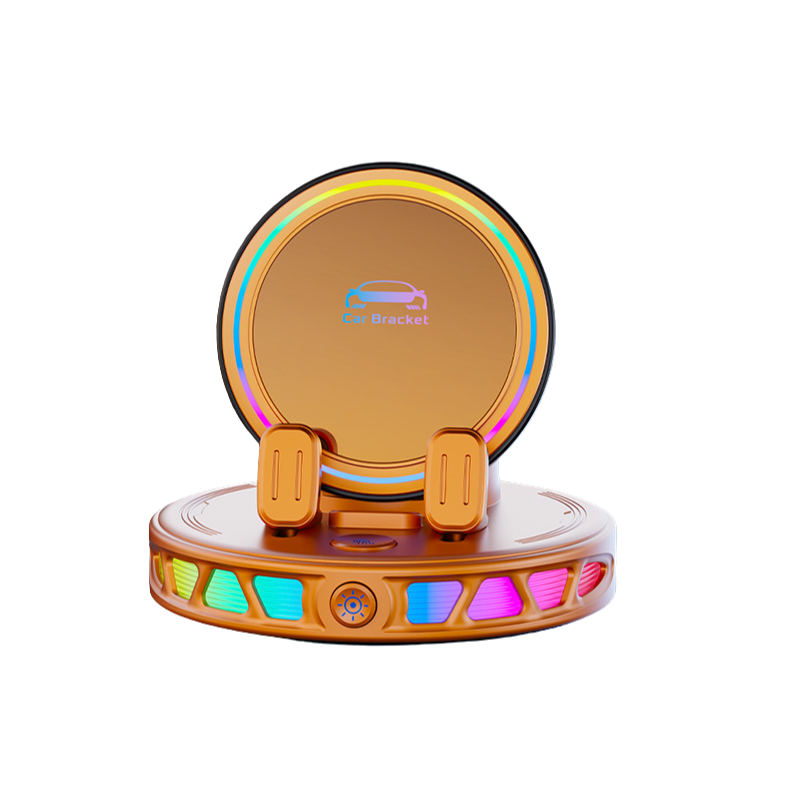 360° Rotating RGB Phone Mount Holder and Charger Car Accessory